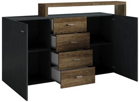 Μπουφές Bron Plus-Φυσικό σκούρο-Ανθρακί