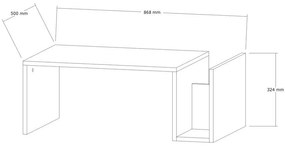 Τραπεζάκι σαλονιού Poko λευκό 86,8x50x32,4 εκ. 86.8x50x32.4 εκ.