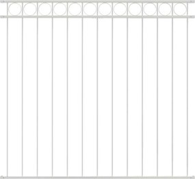 vidaXL Στοιχείο Φράχτη Λευκό 170 x 150 εκ. Ατσάλι