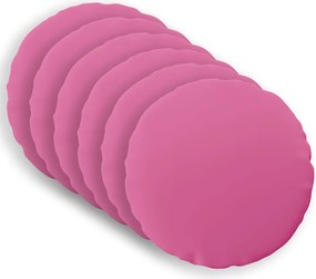 vidaXL Κάλυμμα Μαξιλαριού 6 pcs HEERLEN Ροζ Ø 30 cm Πολυεστέρας