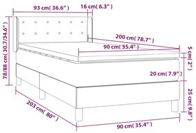 ΚΡΕΒΑΤΙ BOXSPRING ΜΕ ΣΤΡΩΜΑ ΡΟΖ 90X200 ΕΚ. ΒΕΛΟΥΔΙΝΟ 3131182