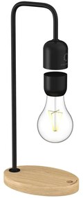 Φωτιστικό Επιτραπέζιο Μαγνητικό Αιωρούμενο Levitating Bulb DH0296WD/LEVLAP 15x37cm Black Allocacoc Μέταλλο,Ξύλο