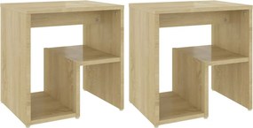 vidaXL Κομοδίνα 2 τεμ. Sonoma Δρυς 40 x 30 x 40 εκ. από Επεξ. Ξύλο