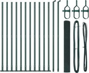 vidaXL Συρματόπλεγμα με Σκυρόδεμα 25 x 1,2 μ PVC-Επικαλυμμένο Ατσάλι