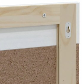 vidaXL Καθρέφτης Μπάνιου με Ράφι BERG Λευκός 60x12x70 εκ. Μασίφ Ξύλο