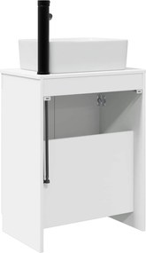 vidaXL Καθρέφτης μπάνιου με νιπτήρα Λευκό 54 x 35 x 83 εκ