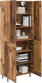 vidaXL Highboard 2 pcs Παλιό Ξύλο 69,5 x 34 x 180 εκ.
