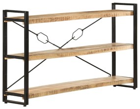 vidaXL Βιβλιοθήκη με 3 Επίπεδα 140 x 30 x 80 εκ. από Μασίφ Ξύλο Μάνγκο