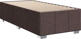vidaXL Κρεβάτι Boxspring με Στρώμα Σκούρο Καφέ 90x200 εκ. Υφασμάτινο