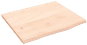 vidaXL Ράφι Τοίχου 60 x 50 x 2 εκ. από Ακατέργαστο Μασίφ Ξύλο Δρυός