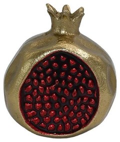 Μεταλλικό Διακοσμητικό Pomegranate FL449 Fylliana Χρυσό-Κόκκινο χρώμα 8x10x11εκ