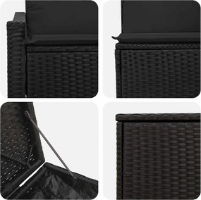 vidaXL Σετ Καναπέ 5 τμχ. Μαύρο 178,5 x 178,5 x 85 εκ