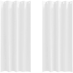 vidaXL Κουρτίνες 2 pcs Καθαρό Λευκό 260x140εκ. Πολυεστέρας
