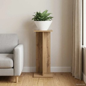 vidaXL Βάση φυτών Τεχνίτικη Δρυς 25 x 25,5 x 60,5 εκ.