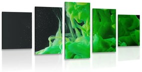 Εικόνα 5 τμημάτων πράσινα ρέοντα χρώματα - 200x100