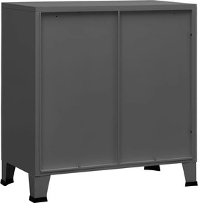 vidaXL Αρχειοθήκη Βιομηχανικού Στιλ Ανθρακί 75 x 40 x 80 εκ. Ατσάλινη