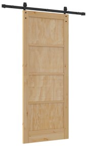 vidaXL Συρόμενη Πόρτα με Σετ Εξαρτημάτων 83x202 εκ. Στερεό Ξύλο Πεύκου