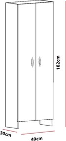 Ντουλάπι Λευκό BOMU 49x30x182