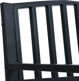 vidaXL Παγκάκι Κήπου Μαύρο 125 εκ. Ατσάλινο