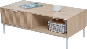 Τραπεζάκι σαλονιού Haptic ξύλινο μπεζ 110x50x40εκ