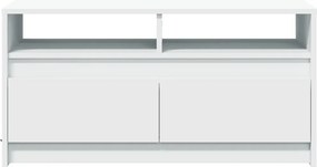 vidaXL Τραπεζάκι Σαλονιού με LED Φώτα Λευκό από Επεξ. Ξύλο
