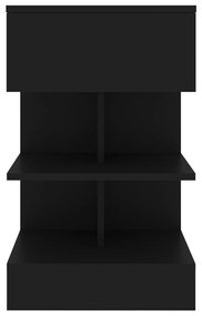 vidaXL Κομοδίνα 2 τεμ. Μαύρα 40 x 35 x 65 εκ.
