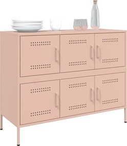 vidaXL Ντουλάπι Ροζ 100,5x39x79 εκ. από Χάλυβα