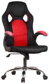 Καρέκλα Γραφείου IAXH Κόκκινο/Μαύρο Mesh 60x69x110-118cm - Ύφασμα - 14230016