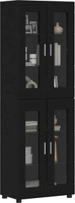 vidaXL Highboard FLORIN Μαύρο 60 x 35 x 182 εκ. Επεξεργασμένο ξύλο