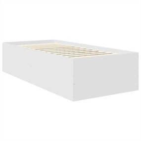 vidaXL Σκελετός Κρεβατιού Λευκό 75 x 190 cm Επεξεργασμένο ξύλο