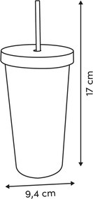 Ποτήρι Με Καλαμάκι 550ml F-V Eden 213547