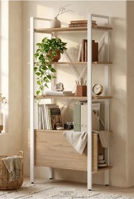 Μεταλλική βιβλιοθήκη με 5 ράφια 170 cm Καφέ 40x85x170 cm