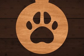 Σετ των 2 Intra απο ξύλο plywood 3mm-4mm πάχος – Στρογγυλό στολίδι για κατοικίδια με λέιζερ Δίασταση  20x20 cm INTRAFABR-110908380