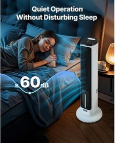 VEVOR 40" Oscillating Tower Fan 24H Timer 23.3ft/s Velocity with Remote Control