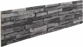 vidaXL Πάνελ τοίχου 10 pcs Ανθρακί 100 x 25 cm Αφρός EPS