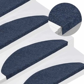 vidaXL Πατάκια Σκάλας Αυτοκόλλητα 15 τεμ. Μπλε 65x22,5x3,5 εκ.