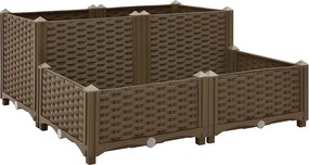 vidaXL Ζαρντινιέρα 80 x 80 x 38 εκ. από Πολυπροπυλένιο