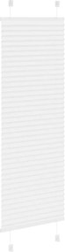 vidaXL Πλισέ περσίδα Λευκό 50x150 cm Πλάτος υφάσματος 49,4 cm
