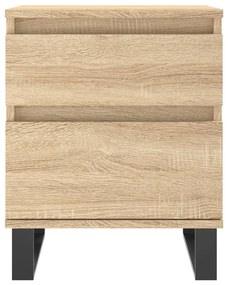 VidaXL Κομοδίνα 2 τεμ. Sonoma Δρυς 40 x 35 x 50 εκ. από Επεξεργ. Ξύλο