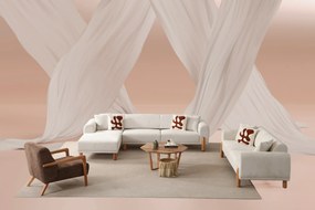 Corner Sofa-Bed Lyke Left - Cream Cream