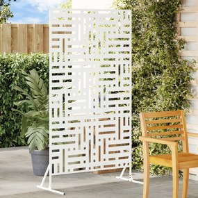 vidaXL Προσωπική Οθόνη Λευκή 100x50x180 εκ. από Ατσάλι