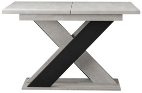 Τραπέζι Goodyear 117, Γκρι, Μαύρο, 75x90x120cm, 63 kg, Επιμήκυνση, Πλαστικοποιημένη μοριοσανίδα | Epipla1.gr