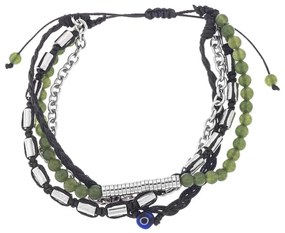 Βραχιόλι Unisex Senza Hematite &amp; Aventurine Stones with Steel