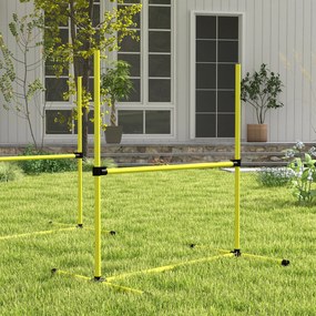 Dog Agility Set Hurdles/Slamon Bars/Ground Bars Carry Bag Heavy Duty Yellow