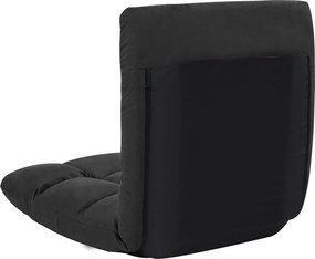vidaXL Καρέκλα Δαπέδου Πτυσσόμενη Μαύρη από Μικροΐνες
