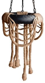 Φωτιστικό Οροφής Runner 01115 Black GloboStar Rope, Metal