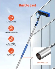 VEVOR Water Fed Pole Kit 7.3m Solar Panel Cleaning Pole with Extendable Handle