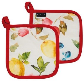 Πιάστρες Κουζίνας Crosta (Σετ 2τμχ) (20X20) Multi Kentia Cotton-Polyester