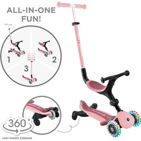 Globber Scooter Foldable Go.Up Active Lights 360 Pink