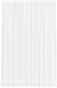vidaXL Κουρτίνα Δαντέλας με κουρτίνες Floral Λευκό 300 x 260 εκ. Πολυεστέρας
